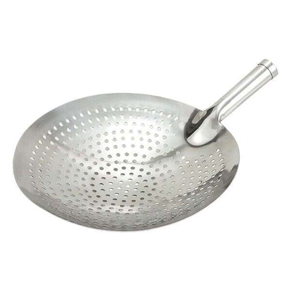 - SC-12, 12-Inch Extra Strength Stainless Steel Skimmer with Short Handle