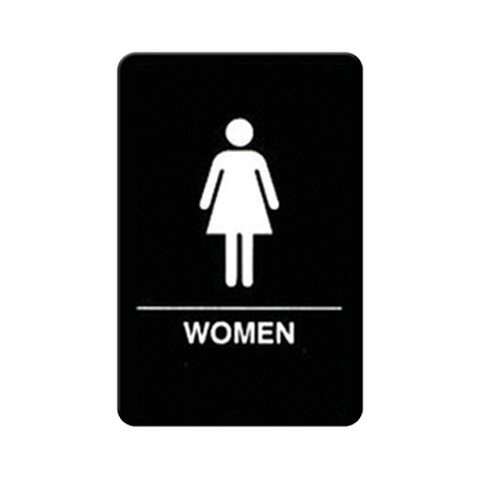 - SGNB-606, 6x9-inch 'Women' Braille Information Sign