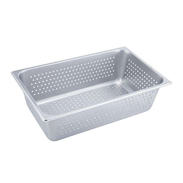 Winco SPFP6, 6-Inch Deep, Full-Size Stainless Steel Perforated Steam Table Pan, NSF