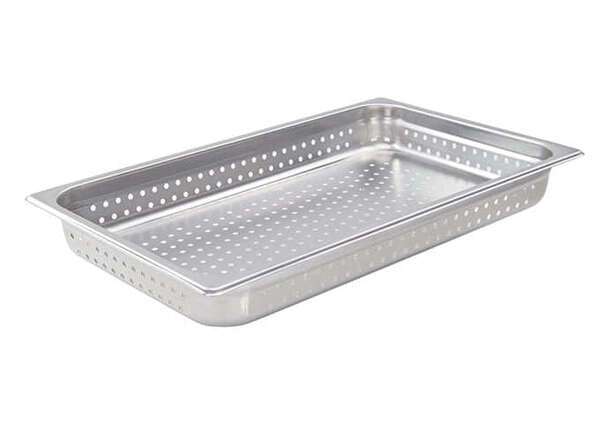 - SPJH-102PF, Perforated Steam Pan, Full-Size 2.5-inch, 22 Gauge Stainless Steel, NSF
