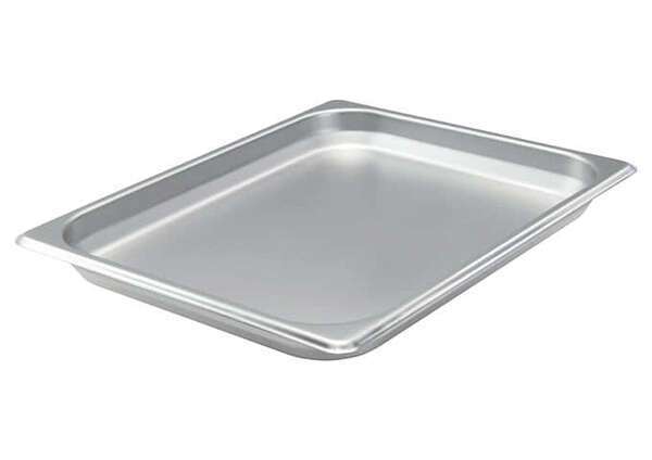 Winco SPJH-201, Anti-Jam Steam Pan, Half Size 1.25-inch, 22 Gauge Stainless Steel, NSF