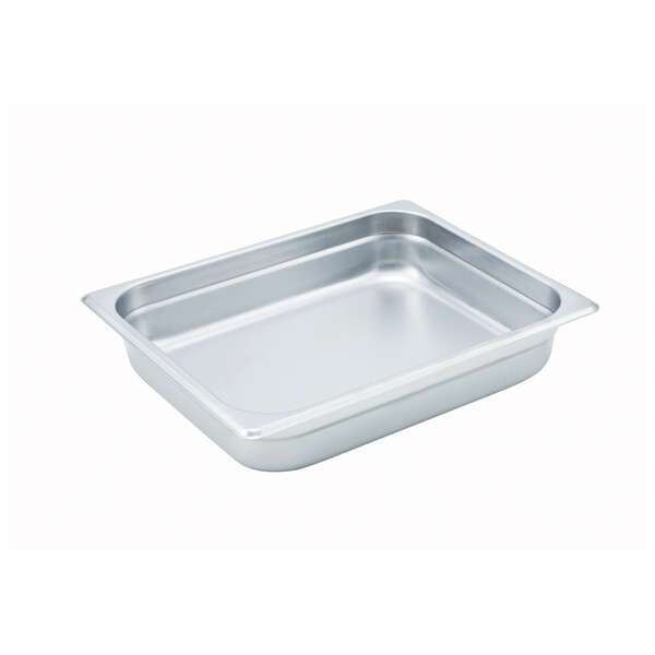 Winco SPJH-202, 2.5-Inch Deep Half Size Anti-Jamming Steam Table Pan, NSF