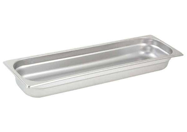 Winco SPJH-2HL, Anti-Jam Steam Pan, Half-Long, 2.5-inch, 22 Gauge Stainless Steel, NSF