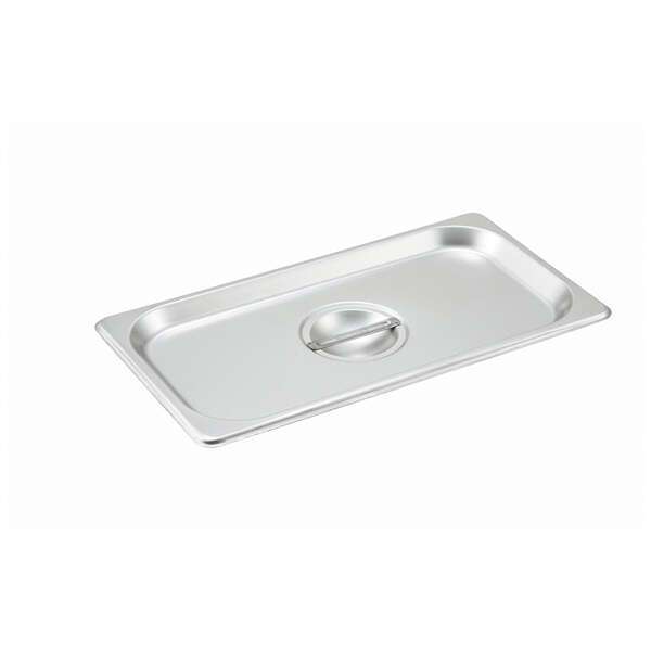 - SPSCT, One-Third Size Solid Stainless Steel Steam Table Pan Cover, NSF