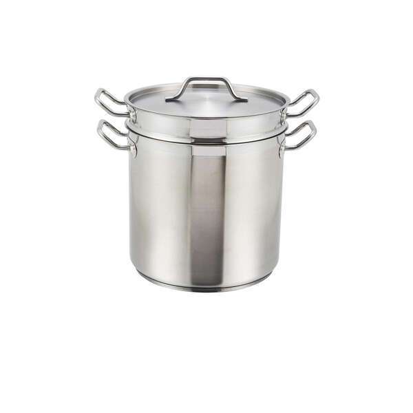 - SSDB-20, 20-Quart 11.4-Inch High 11.8-Inch Diameter Stainless Steel Double Boiler With Cover, NSF
