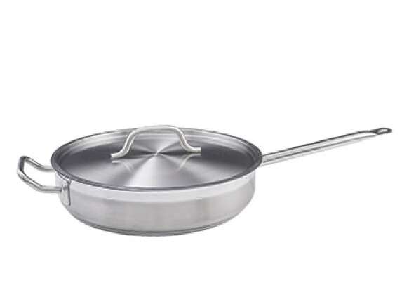 - SSET-3, 3-Quart Saute Pan with Cover, Stainless Steel, NSF