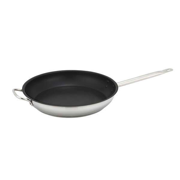 - SSFP-14NS, 14-Inch Non-Stick Stainless Steel Fry Pan, NSF