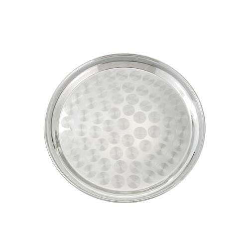 - STRS-12, 12-Inch Round Swirl Service Tray, Stainless Steel