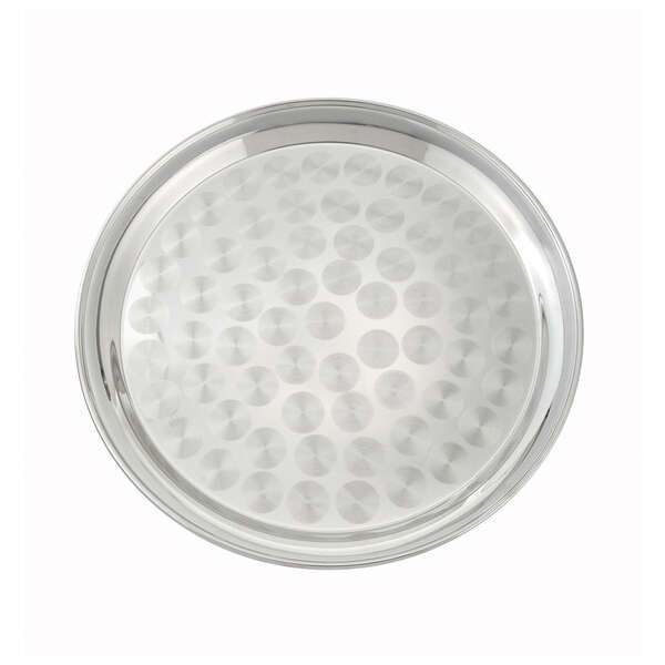 - STRS-14, 14-Inch Round Swirl Service Tray, Stainless Steel