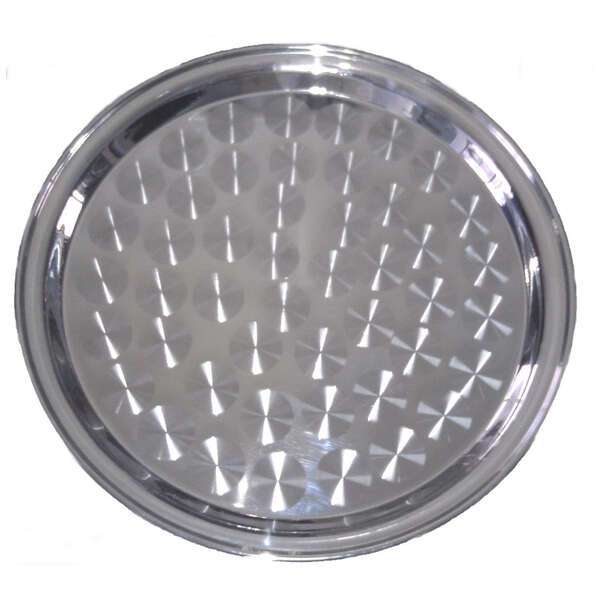 - STRS-16, 16-Inch Round Swirl Service Tray, Stainless Steel