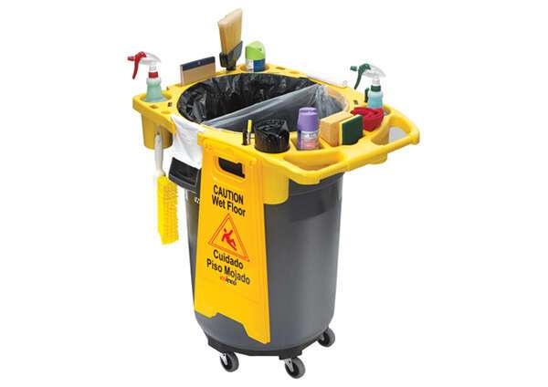 TCD-44Y, Plastic Container Caddy for 44 Gallon Trash Can PTC-44G