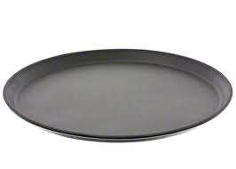 Winco TFG-11K, 11-Inch Round Non-Slip Fiberglass Tray, Black