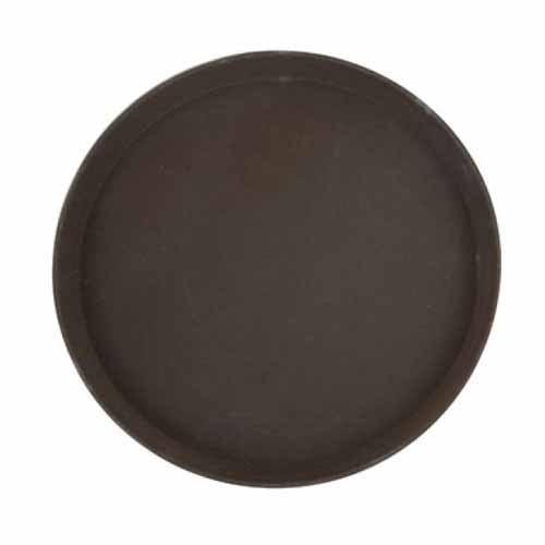 Winco TFG-11N, 11-Inch Round Non-Slip Fiberglass Tray, Brown