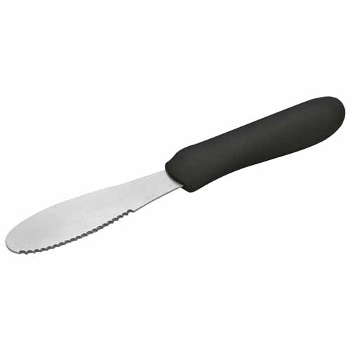 - TKP-31, Sandwich Spreader with 3.63x1.25-Inch Blade and Black Polypropylene Handle, NSF