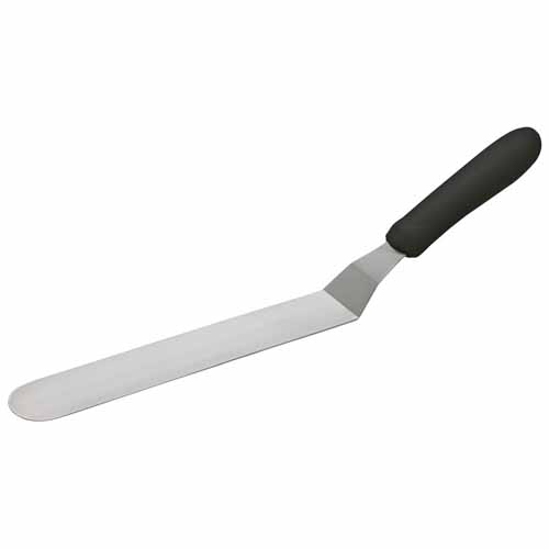 - TKPO-9, Offset Spatula with 8.5x1.5-Inch Blade and Black Polypropylene Handle, NSF