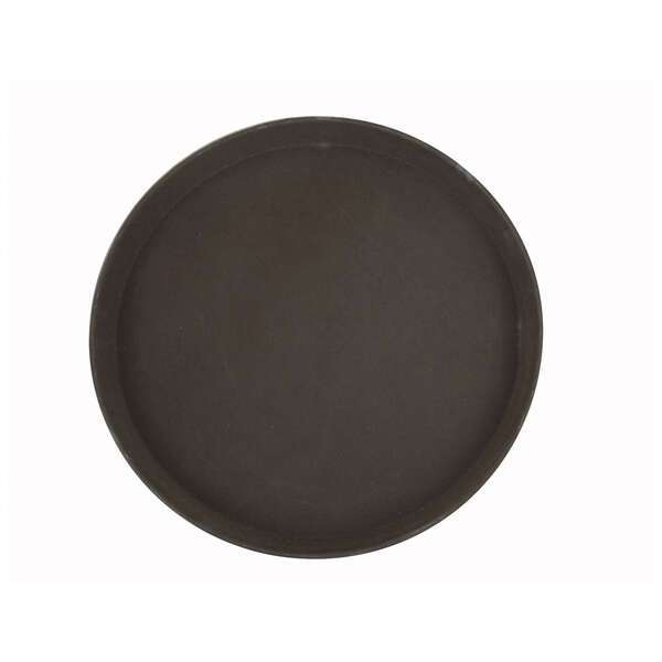 - TRH-16, 16-Inch Easy Hold Round Tray, Brown
