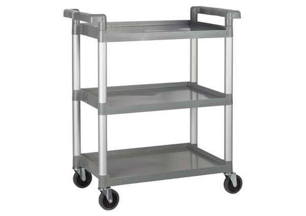Winco UC-2415G, 32 x 16.12 x 36.75- Inch Utility Cart, 3 Tiers, Gray