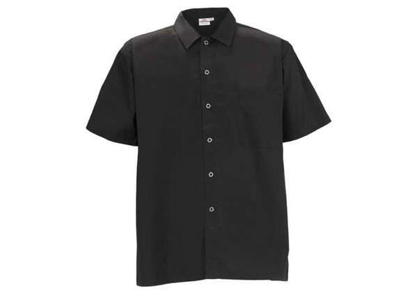 Winco UNF-1K3XL Black Snap-Button Chef Shirt 3XL, EA