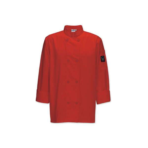 Winco UNF-6RL, Red Men’s Tapered Fit Chef Jacket, Large