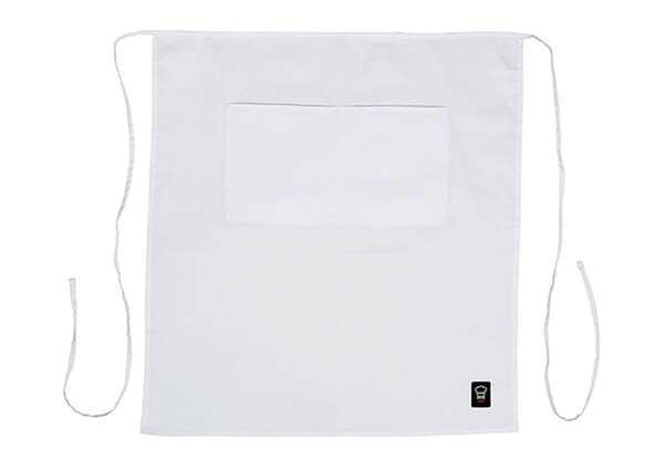Winco WA-3129WH White Bistro Full Length Apron, EA
