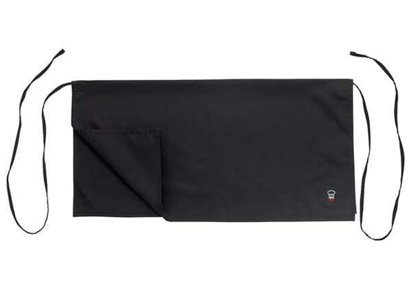 Winco WA4-3417K Black Four-Way Apron, EA