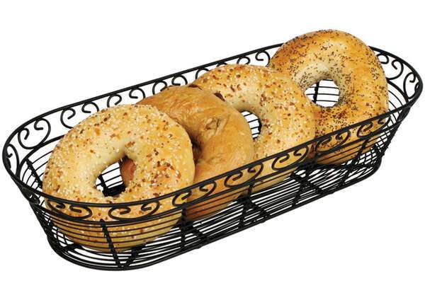 - WBKG-15, 15-Inch Oblong Black Metal Wire Bread Basket