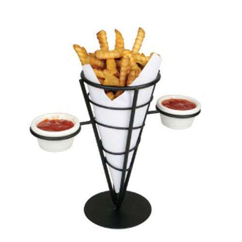 - WBKH-5, 1-Cone Black Wire French Fries Basket