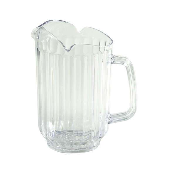- WPCT-60C, 60-Ounce Clear Polycarbonate Pitcher with Three Spouts