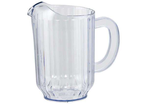 - WPS-60, 60-Ounce Clear Plastic Pitcher