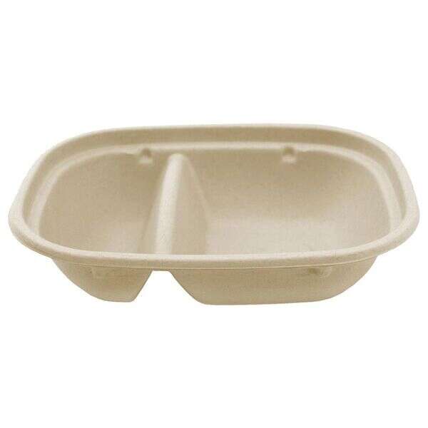 World Centric CT-SC-24D, 24 Oz Compostable 2-Compartment Fiber Boxes, 400/CS