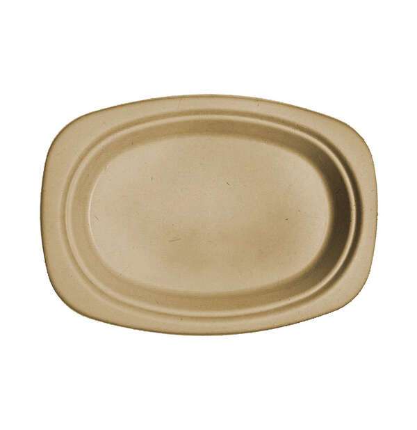 World Centric PL-SC-U9O, 9-Inch Oval Fiber Plate, 1000/CS, ASTM D6400, BPI, USDA