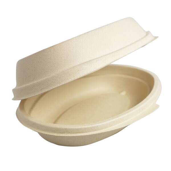 World Centric TO-FB-BB, 32 Oz Fiber Burrito Bowl Clamshell, 250/CS