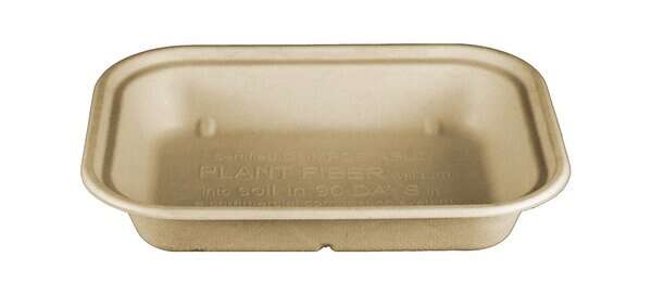 World Centric TR-SC-U10, 10x7.5x1.5-Inch Fiber Tray, 400/CS, ASTM D6400, BPI, USDA