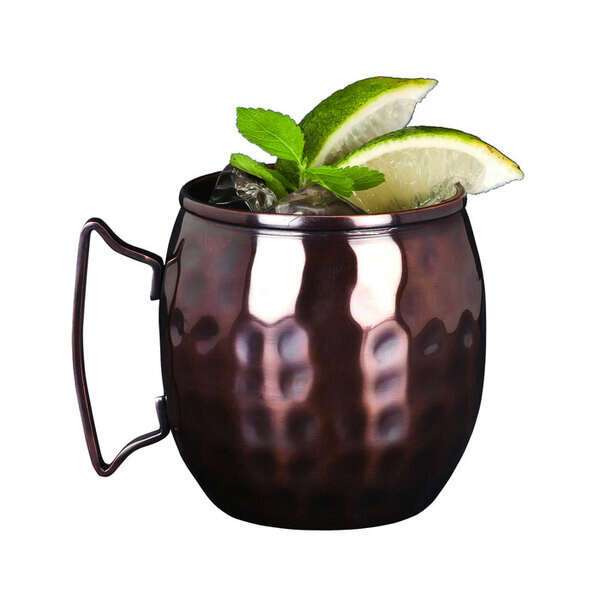 World Tableware MM-100, 14 Oz Hammer Copper Moscow Mule Mug, 12/CS