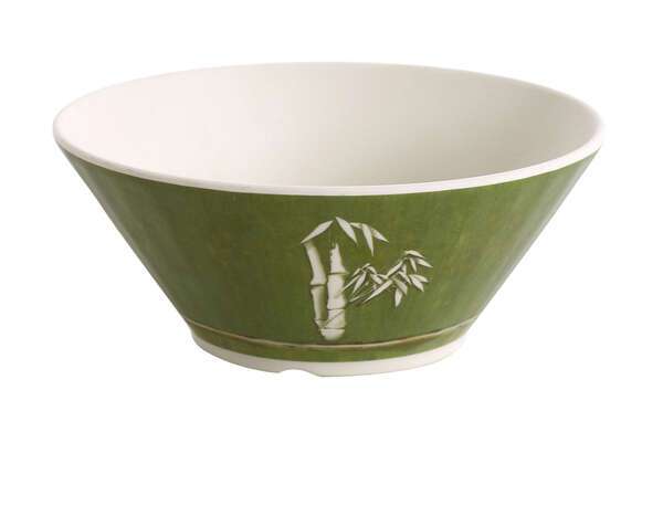 Yanco BA-508 42 Oz Bamboo Style Melamine Salad/Noodle Bowl, 24/CS