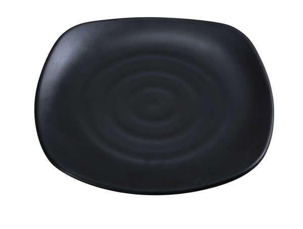 Yanco BP-1112 12-Inch Black Pearl Melamine Square Plate, DZ
