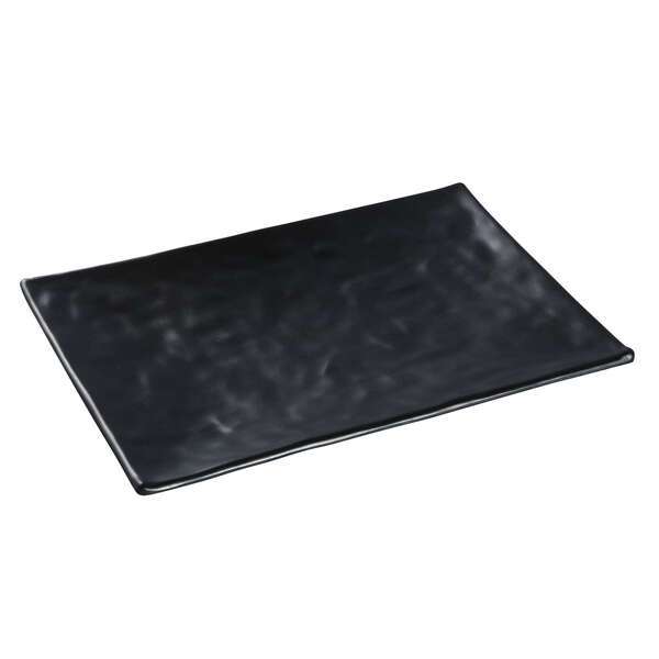 Yanco BP-2012 12x8.25-Inch Black Pearl Melamine Rectangular Plate, DZ