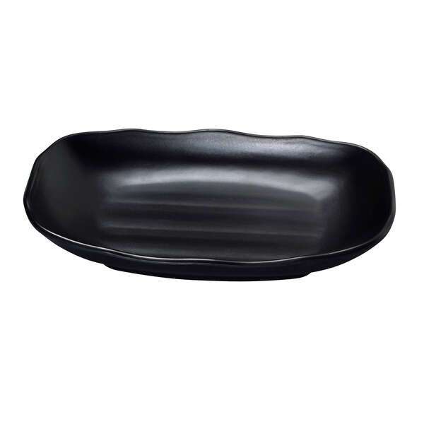 Yanco BP-2208 8.75x5.5-Inch Black Pearl Melamine Rectangular Deep Plate, 48/CS