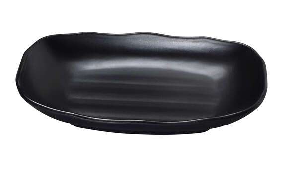 Yanco BP-2210 10x6.25-Inch Black Pearl Melamine Rectangular Deep Plate, 48/CS