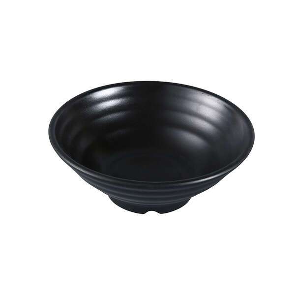 Yanco BP-3017 16 Oz 7-Inch Black Pearl Melamine Round Bowl, 24/CS