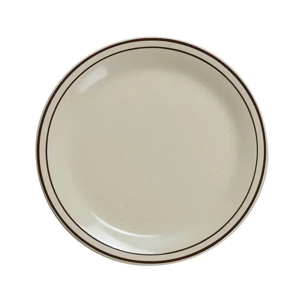 Yanco BR-8 9-Inch Porcelain Speckled Plate, 36/CS