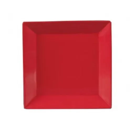 Yanco CA-112RD, 12&rdquo; Carnival Red Square China Plate, 12/CS