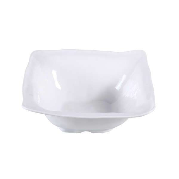 Yanco CAT-1281 5.5 Qt 14x14x5.25-Inch Catering Melamine Square White Bowl, 6/CS