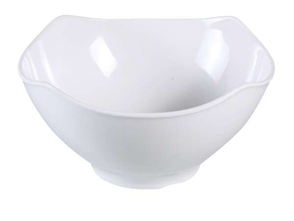 Yanco CAT-3613 5.5 Qt 12.5x12.5x5.5-Inch Catering Melamine Square White Bowl, 6/CS