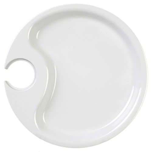 Yanco CAT-7010IV 9.5-Inch Catering Melamine Ivory Melamine Party Plate, 24/CS