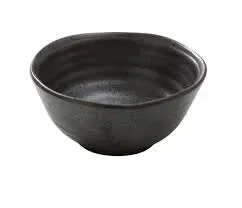 Yanco DB-3105 8 Oz 4.5-Inch Porcelain Diamond Black Miso Soup Bowl, 36/CS