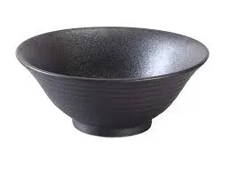 Yanco DB-3107 30 Oz 7.5x3.25-Inch Porcelain Diamond Black Ramen Bowl, 24/CS