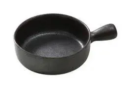 Yanco DB-4106 18 Oz 5.875x2-Inch Porcelain Diamond Black Skillet, 24/CS