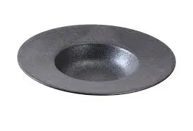 Yanco DB-611 16 Oz 11.5x6x2.375-Inch Porcelain Diamond Black Dessert Plate, DZ