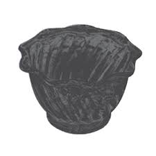 Yanco DS-005BK Black Flower Shaped Plastic Desert Dish, 48/CS